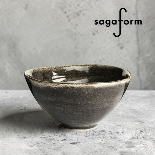復古釉彩沙拉大碗 深灰