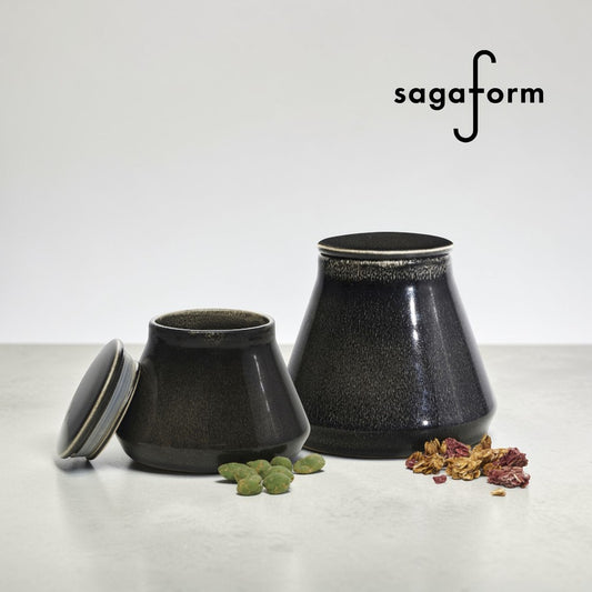 復古黑釉彩密封罐