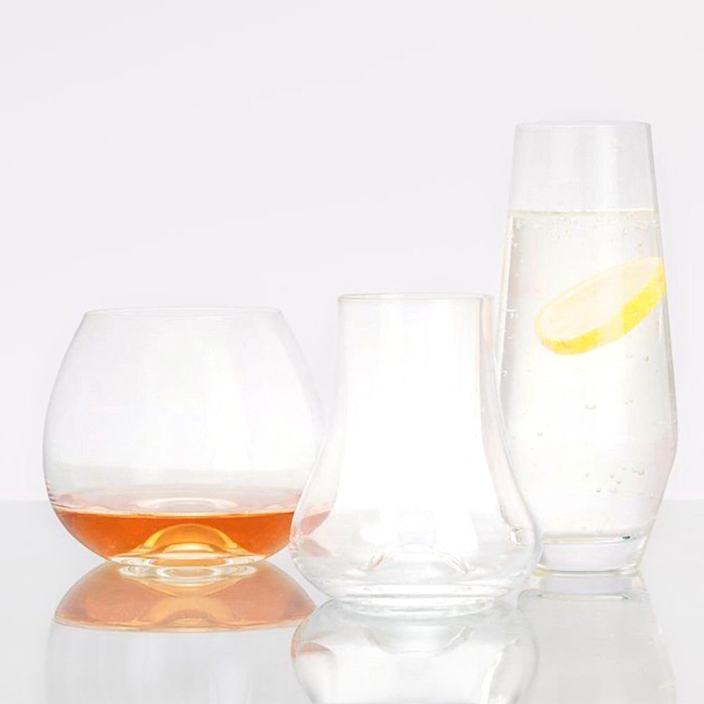 aelgmark北歐生活選物 brandy glasses, clear glass, 440ml, set of 2, elegant design for aroma concentration.