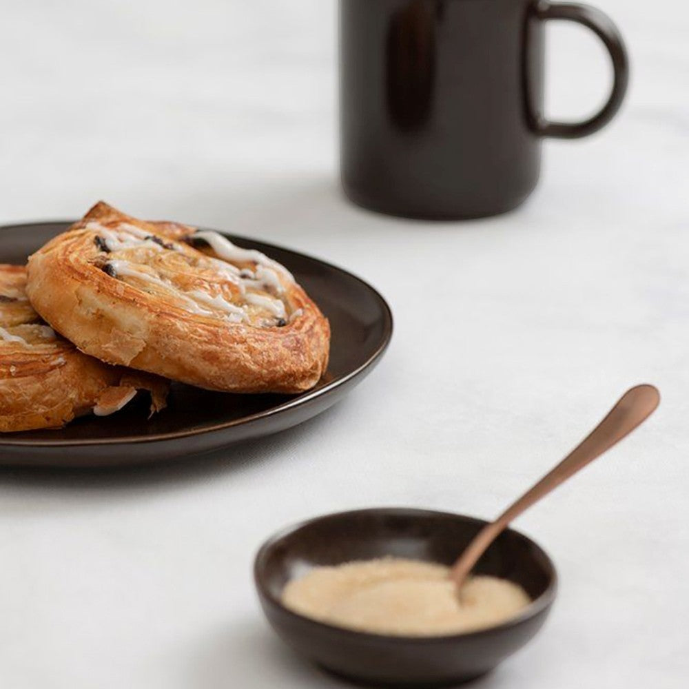 aelgmark champagne gold or rose gold stainless steel dessert spoons, set of 6, for coffee and pastries.