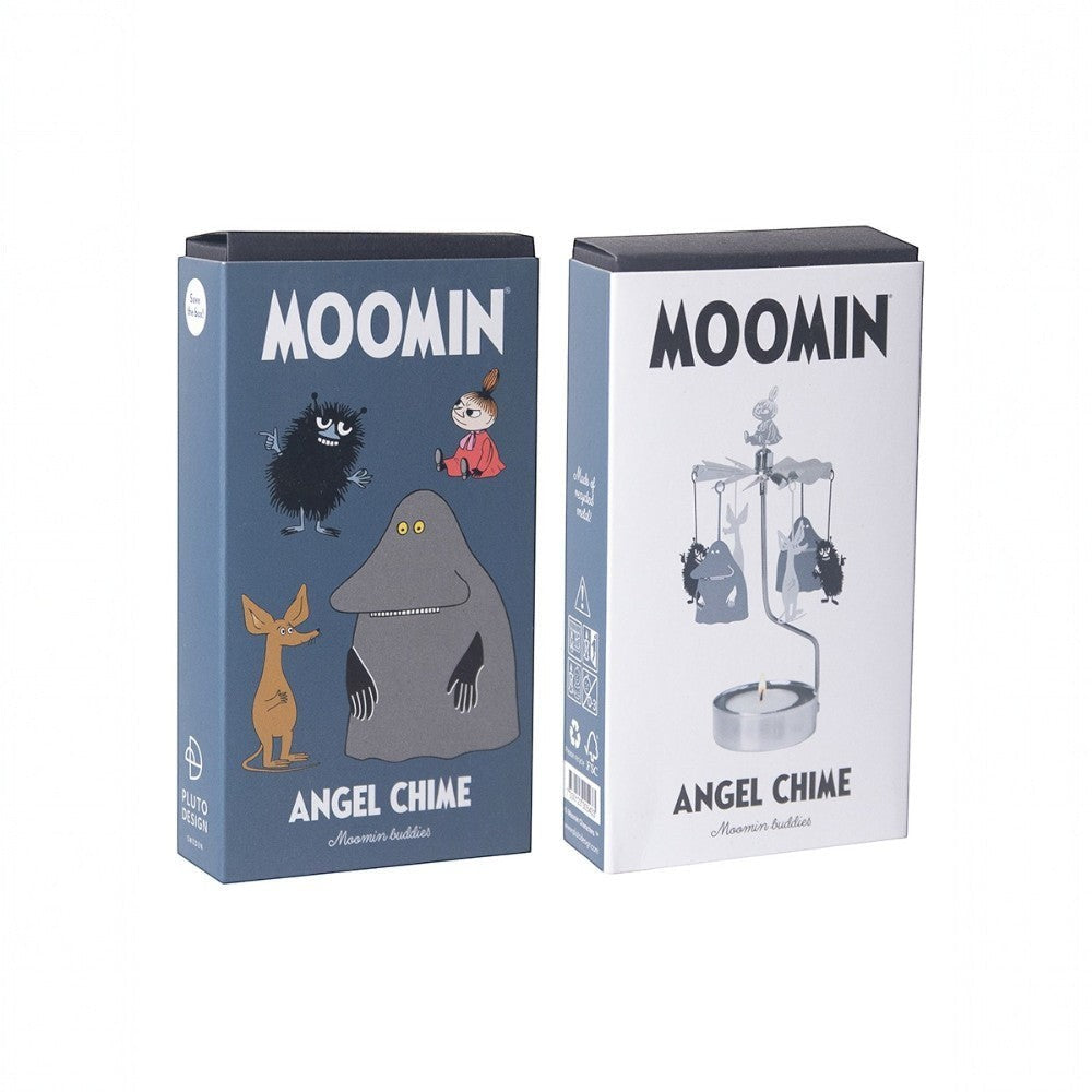aelgmark Moomin Angel Chime rotating candle holder with Moomin characters, made of metal.