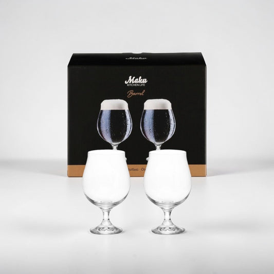 aelgmark 北歐生活選物 set of 2 clear glass 500ml tulip beer glasses with stems